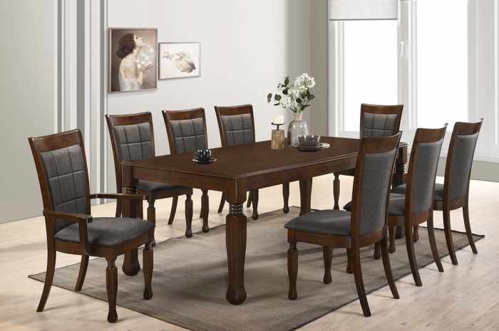 Loris 1+8 Dining Set - Dining Set - Golden Tech Furniture Industries Sdn Bhd