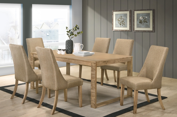 Sogo 1+6 Atom-BSL Table 1000 x 1800 - Dining Set - Golden Tech Furniture Industries Sdn Bhd