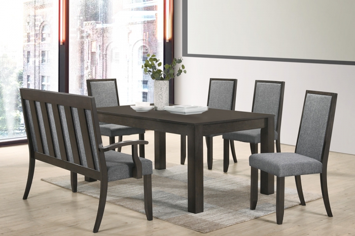 Stella 1+4+1 Ammy Table 1000 x 1600 - Dining Set - Golden Tech Furniture Industries Sdn Bhd