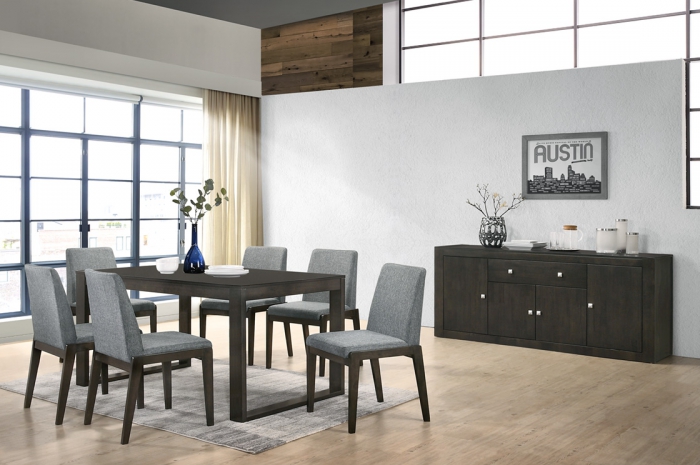 Thomas 1+6 1000 x 1800 Atom-GT Table - Dining Set - Golden Tech Furniture Industries Sdn Bhd