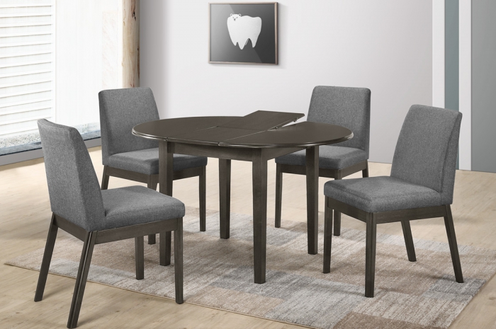 Tom 1+4 Linah Round Ext Table 900+300 x 900mm - Dining Set - Golden Tech Furniture Industries Sdn Bhd