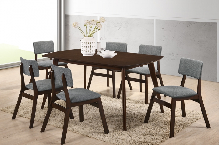 Varga 1+6 Yutu Table 900 x 1500 - Dining Set - Golden Tech Furniture Industries Sdn Bhd